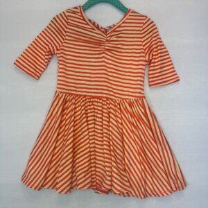 Dotdotsmile Dress Size 2T Orange and Yellow Stripe Print New With Tags